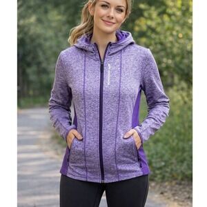 Brooks Equilibrium Hooded Running Jacket Size M Pony Tail + Thumbholes Compress